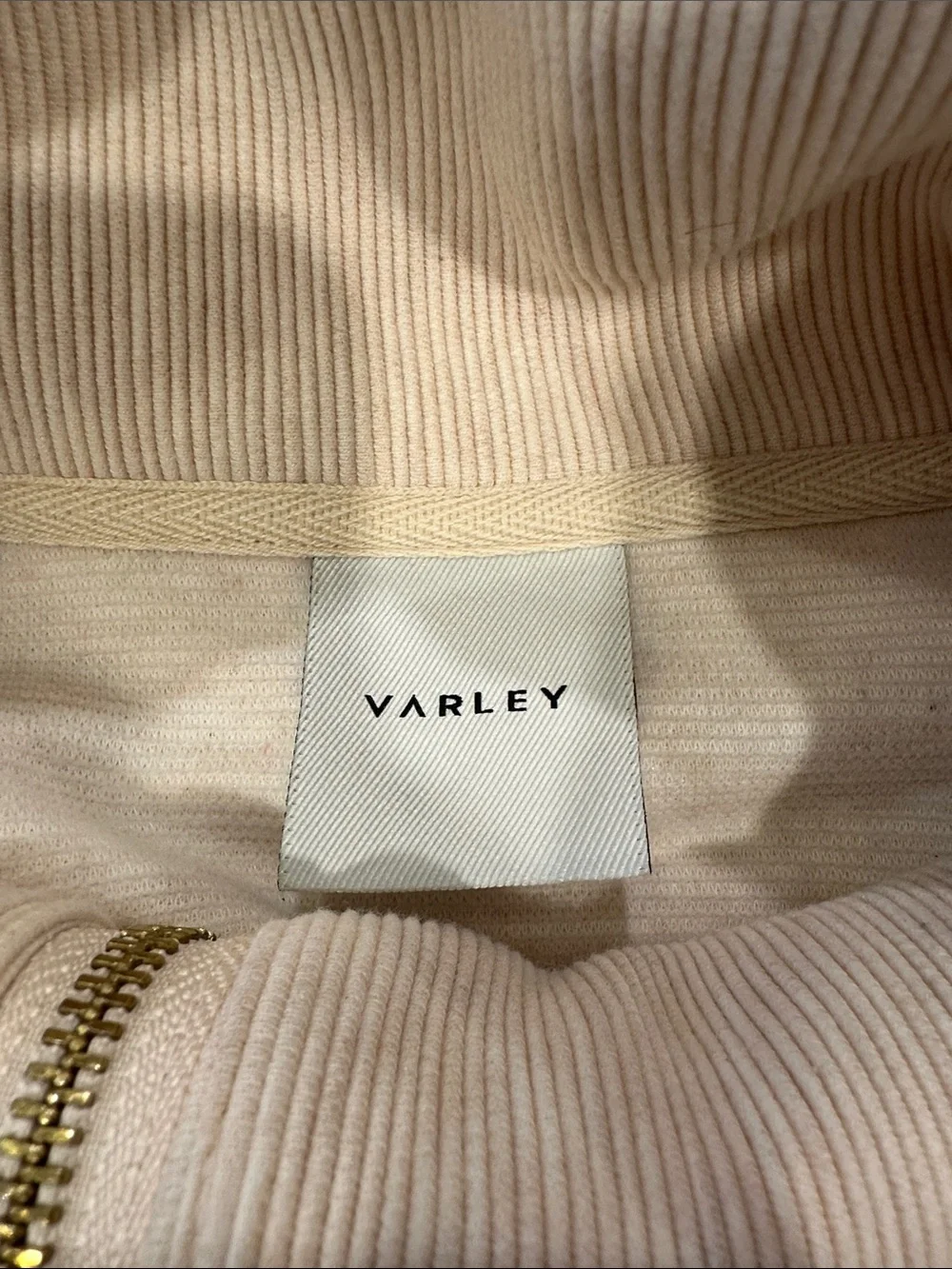Varley Vine Cream Half-Zip Funnel Neck Pullover - Picture 2 of 6